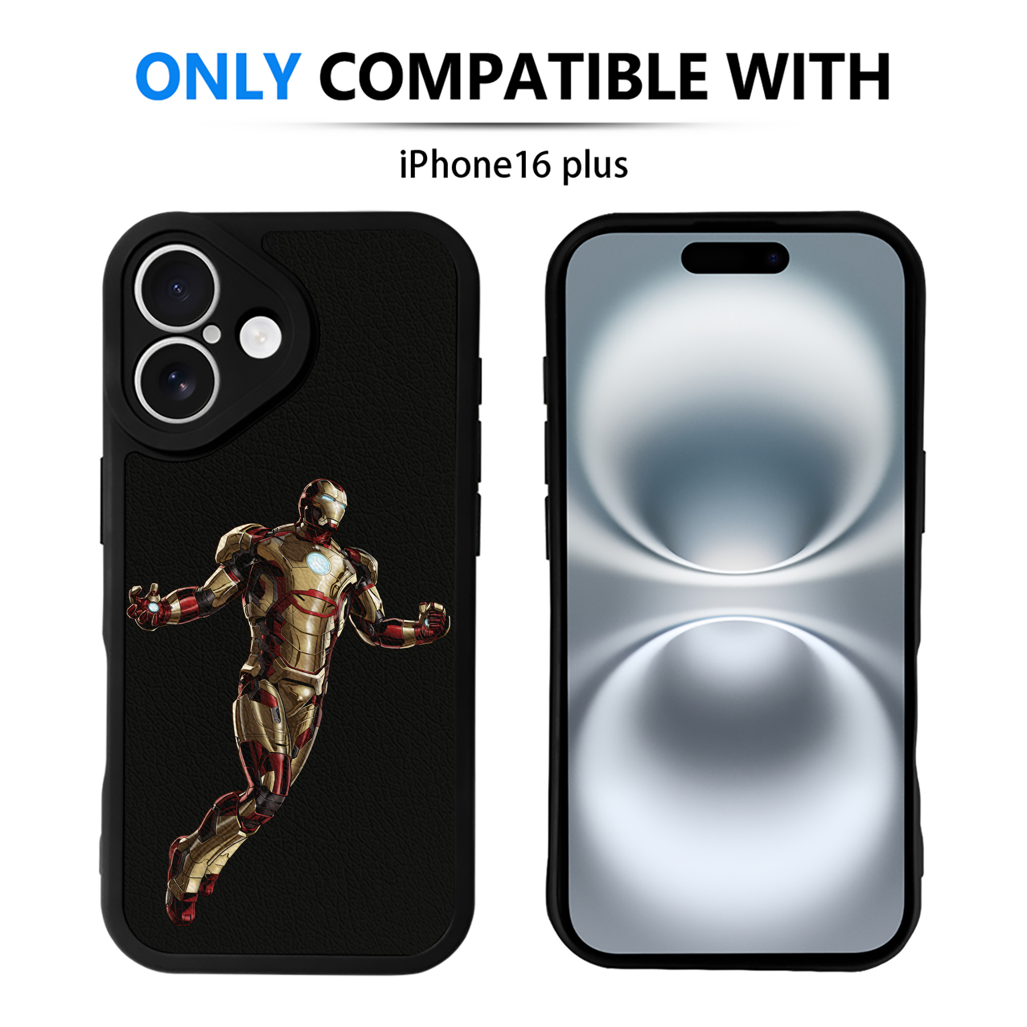 （画像用） アベンジャーズ The Avengers 【iPhone 16シリーズ対応】シリコンスマホケース（レザー調） 材質：シリコン